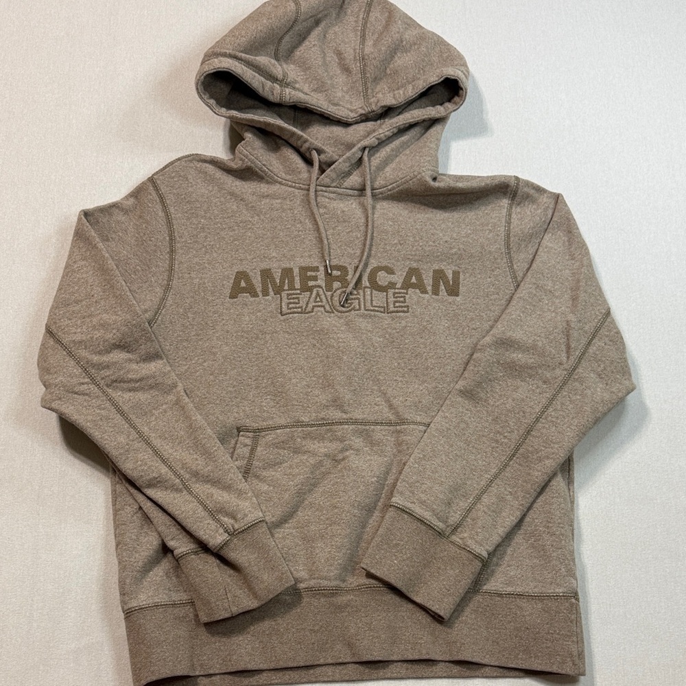 American Eagle Outfitters Men's Taupe Hoodie